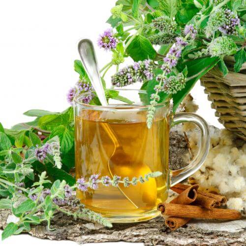 a cup of an ayurvedic tea for cold